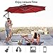 Giantex 10ft Offset Patio Umbrella, Burgundy, Outdoor Hanging Market Umbrella with Crank & Cross Base, Easy Tilt Adjustment, 96% Sunlight Protection