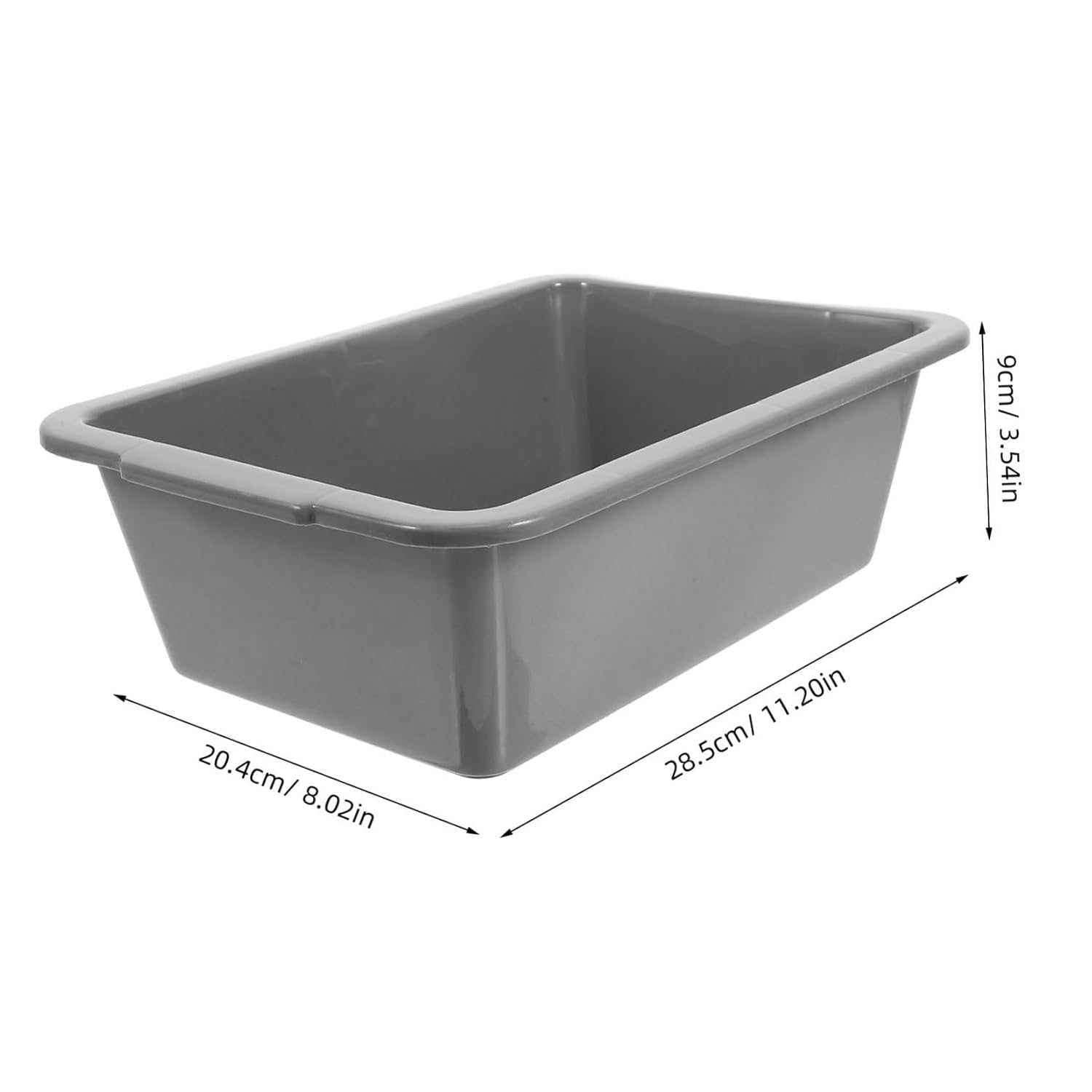 Alipis Kitchen Storage Tub Rectangular Bin Handles for Dish Basin Utility Tote