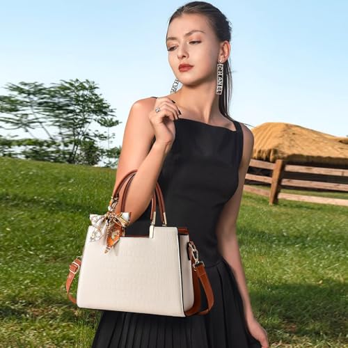Bolso tote elegante para mujer con asa superior y cinta miniatura 2