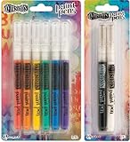 Dyan Reaveley's Dylusions Paint Pens - Six Color Pack + White Linen & Black Marble