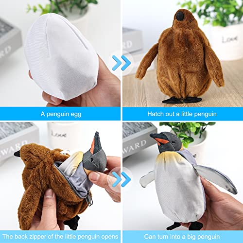 Irokasbar | Can Change Three Forms Of Penguin Eggs | Original Reversible Penguin Plush Toy | Penguin Birth Process 4 Inches #TOP1