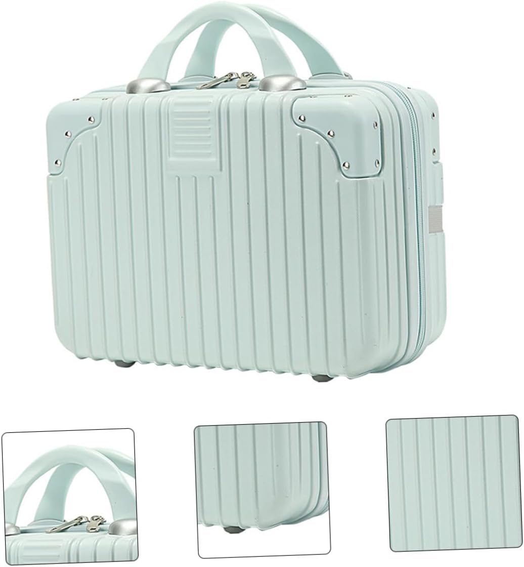 Cosmetic Suitcase Makeup Box Vintage Travel Storage Organizer for Home Office School Capacity Makeup Carrying Case Multi-functional Design