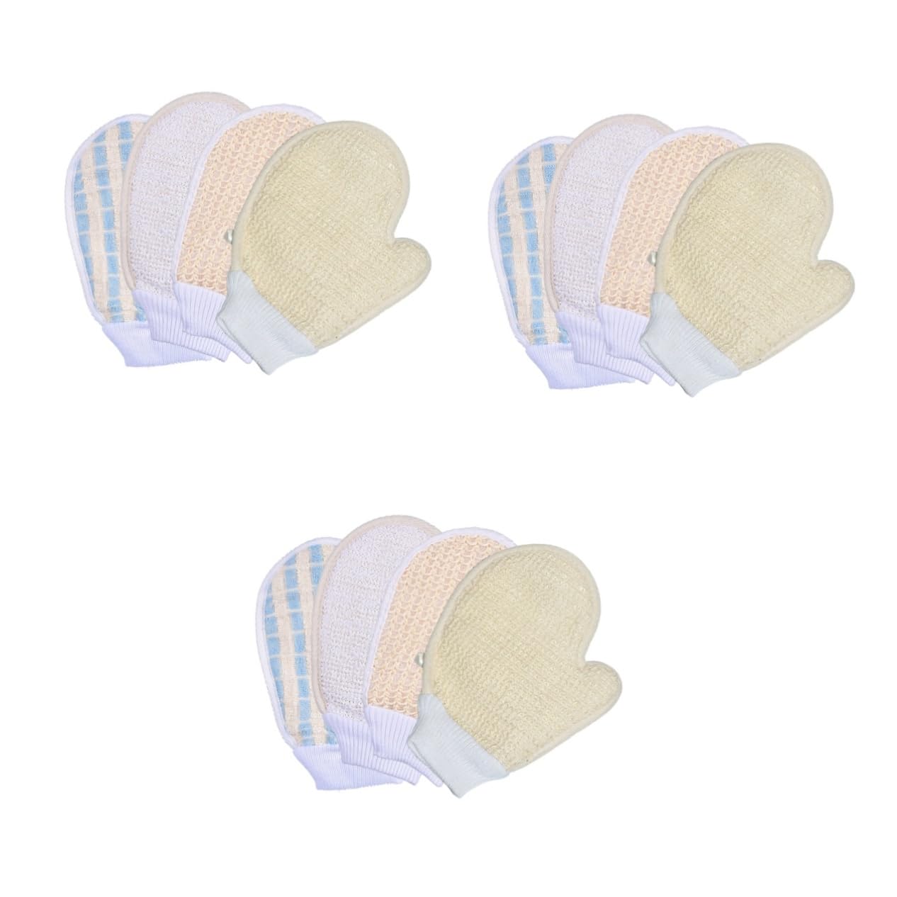 FOMIYES 12piezas Guantes De Baño Exfoliantes De Tipo Cepillo Para Toallas De Planta Para Masaje Corporal Limpieza Profunda y Piel Mezclados