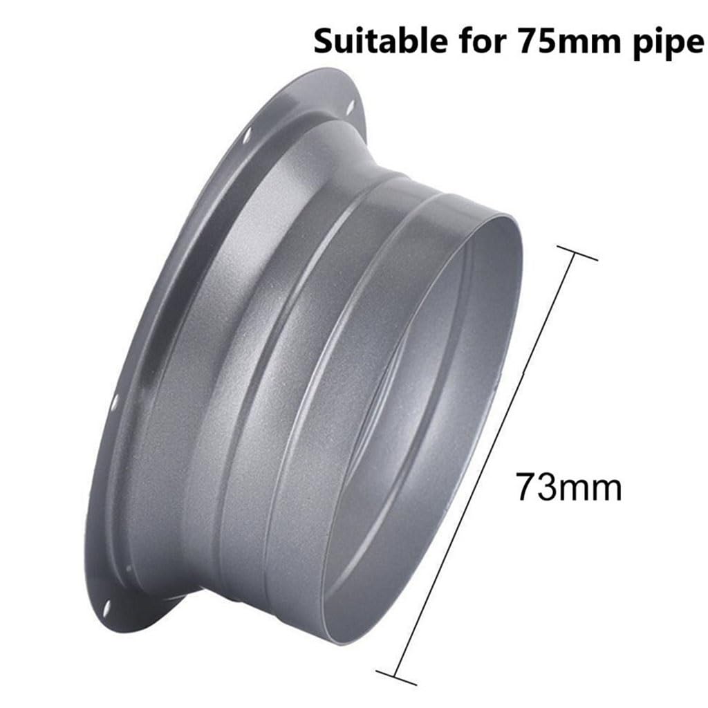 Wytrzymałe metalowe złącze wentylacyjne z kołnierzem - odporny na przeciek adapter kanałowy - wiele (100 mm)