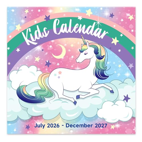 Kids Calendar 2026-2027 - 2026-2027 Kids Wall Calendar, 18-Month Monthly Wall Calendar, Jul. 2026 - Dec. 2027, Calendar 2026-2027, 12' x 24' (Open),...