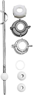PF WaterWorks PF0903 Pop-Up Drain Repair Kit - Threaded Adjustable Center Pivot/Ball Rod with 3 Nuts, Gasket, 3 Sizes of Balls, No Pull Rod/Linkage, Chrome