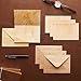Blank Greeting Cards & Envelopes - 60-Pack - 4 x 6 in Flat Vintage Cards & Brown Envelopes - Blank Inside for Invitations & Scrapbooking - 6 Assorted Antique