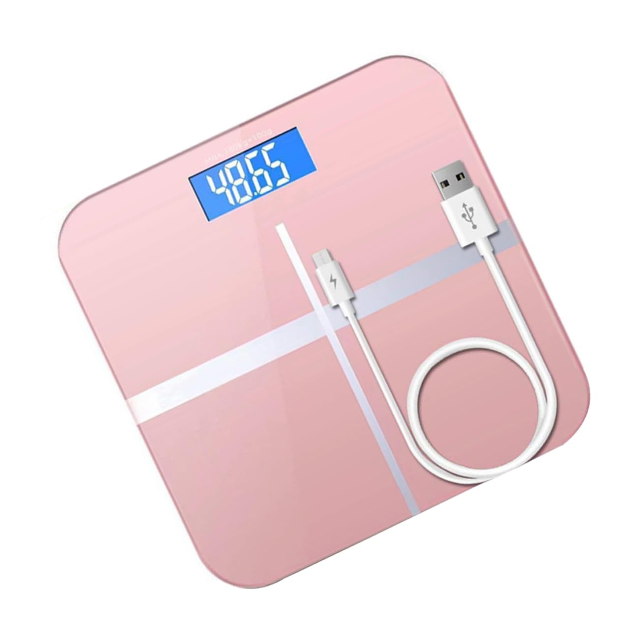 Balance Intelligente USB Rechargeable Pèse Personne Électronique pour Adulte Échelle Numérique Domestique et Automatique