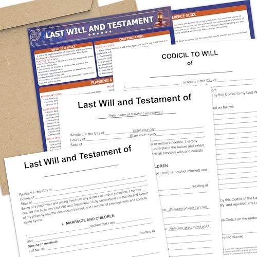 KING PRINT Last Will and Testament Kit 2026 – Legal Will, Trust Forms for Estate Planning, Do It...