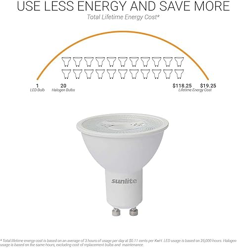 Miniatura 4 de Sunlite Foco reflector LED MR16 80522, 7 vatios (reemplazo de bombilla halógena de 50 W) 120 voltios, 550 lúmenes, haz de inundación de 35, base