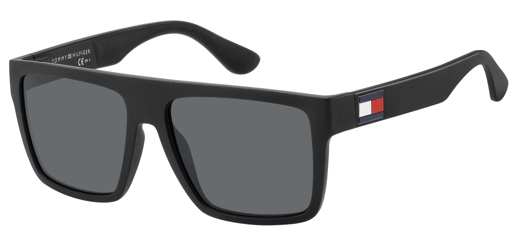 Tommy Hilfiger Eyewear Men's Black Sunglasses For Th 1605/S 003 T56 Ir Sol 140 Matt