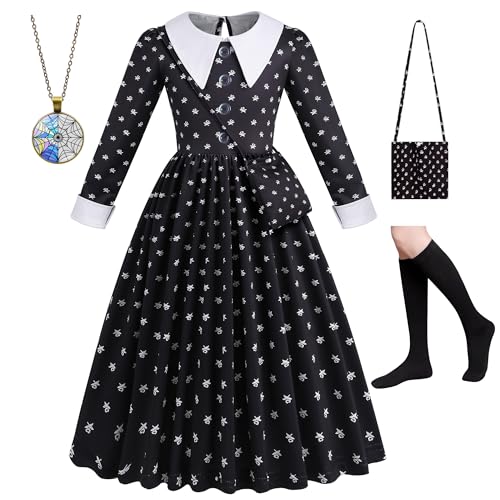 Vestido Disfraz Negro para Niñas de 5-6 Años