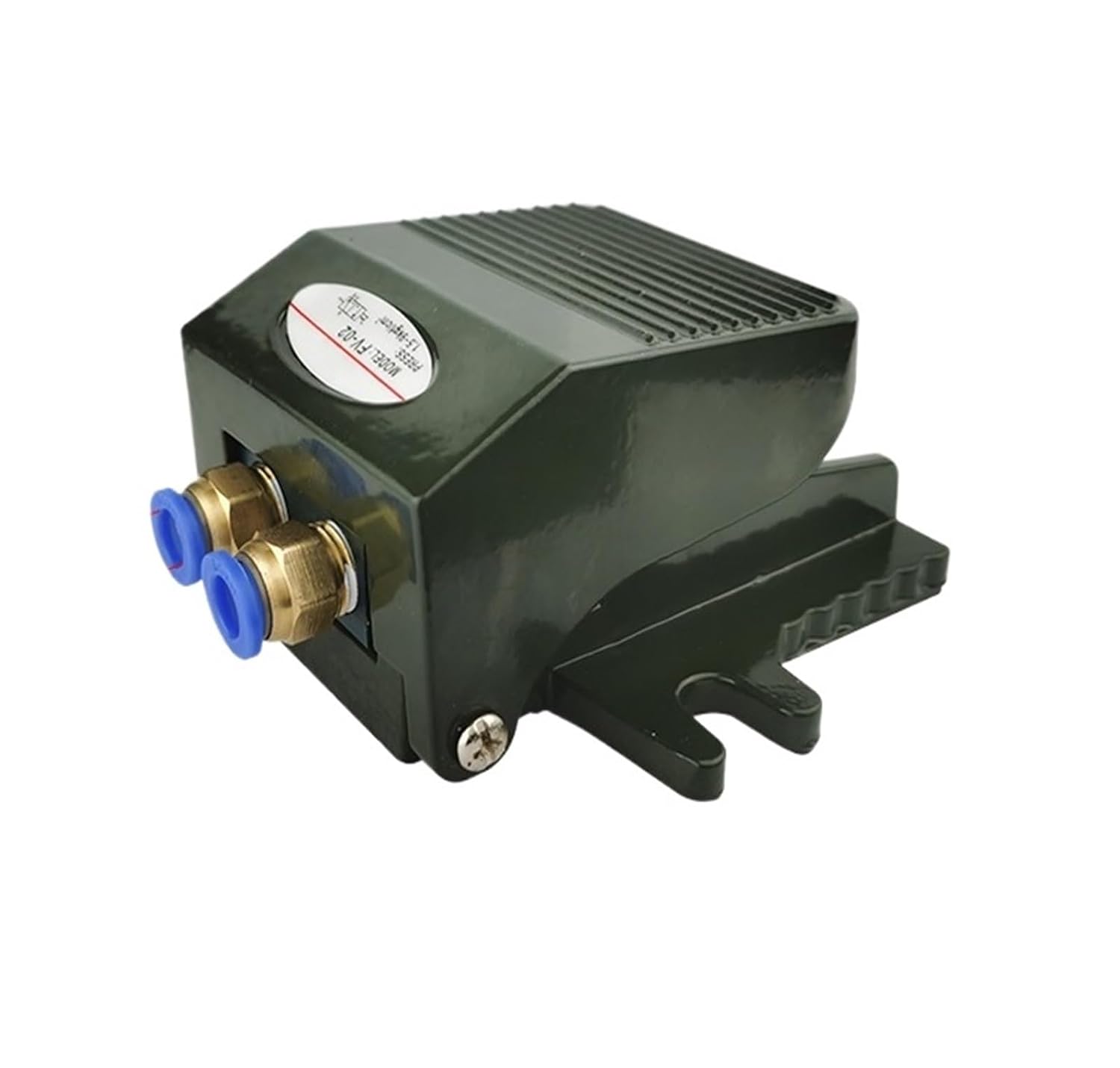FV-02 Aluminum Alloy 1/4" BSP Threaded Air Pneumatic Pedal Valve Foot Switch 2 Way Position(with 10mm Fittings)