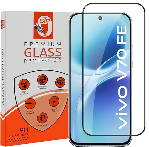Image of Premium Tempered Glass Screen Protector Guard Compatible For Vivo V70 FE 5G (6.83 Inch, Pack of 1) | Edge to Edge Coverage With Easy to installation kit for Smartphone