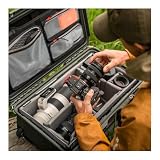 NANUK 935 Pro zestaw fotograficzny – wodoodporne twarde etui do aparatu, z wyściełanymi przegrodami i kółkami, 56 x 36 x 23 cm, pyłoszczelne i odporne na wstrząsy, bagaż kabinowy (żółty)
