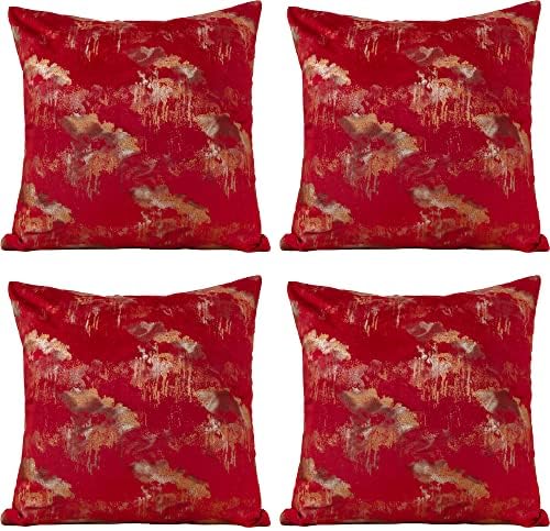 GONOVE Cushion Covers 45×45cm Velvet Soft Square Throw Pillow Cases Decorative Sparkling Gold Glitter Waist Pillow Covers Protectors Set of 2 for Outdoor Patio Garden Blench Living Room Sofa Décor