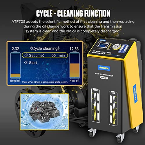 Atf705 Atf Exchanger Full Automatic Automotive Gearbox Transmission Fluid Oil Exchange Flush Cleaning Machine, Atf Transmission Fluid Exchanger Machine，Transmission Service System Atf Exchanger #TOP3
