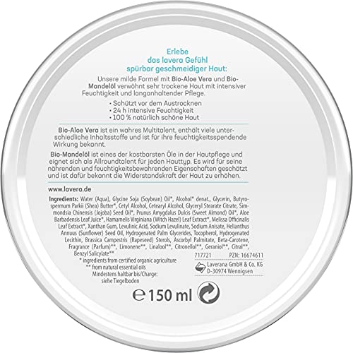 LAVERA BASIS ALL ROUND CREAM 150ml, Shea butter, 150 ml (Pack of 1) - Image 3