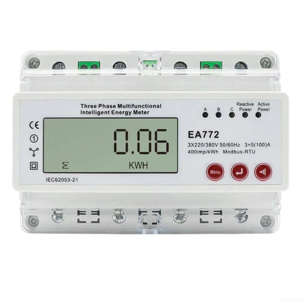 ABS Drehstromzähler 380V LCD Display Energiezähler(EA772-220V)