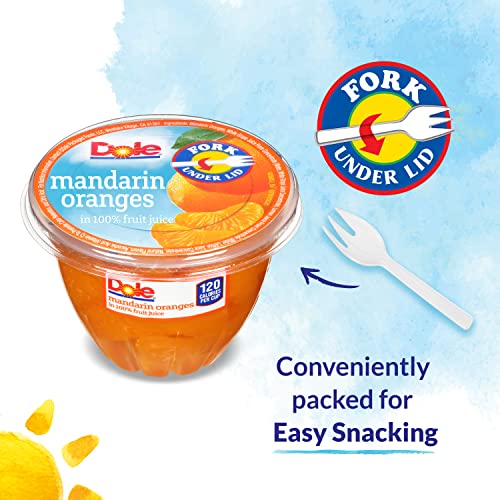 Dole Fruit Bowls Mandarin Oranges In 100% Juice, Gluten Free Healthy Snack, 7 Oz, 12 Total Cups #TOP1