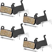 Boao 4 Pairs Resin Brake Pads - Bicycle Disc Brake Pads Compatible with Shimano Deore XT XTR LX SLX Hone Alfine Saint