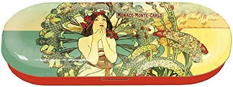 Fridolin 18666 Art Nouveau Monte Carlo Multicoloured Metal Glasses Case 16 x 6.6 x 2.8 cm