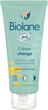 Biolane BIOLANE - Certified organic changing cream - Relieves and repairs - Irritations and redness of the seat - Baby - Ingredients of natural origin - Made in France