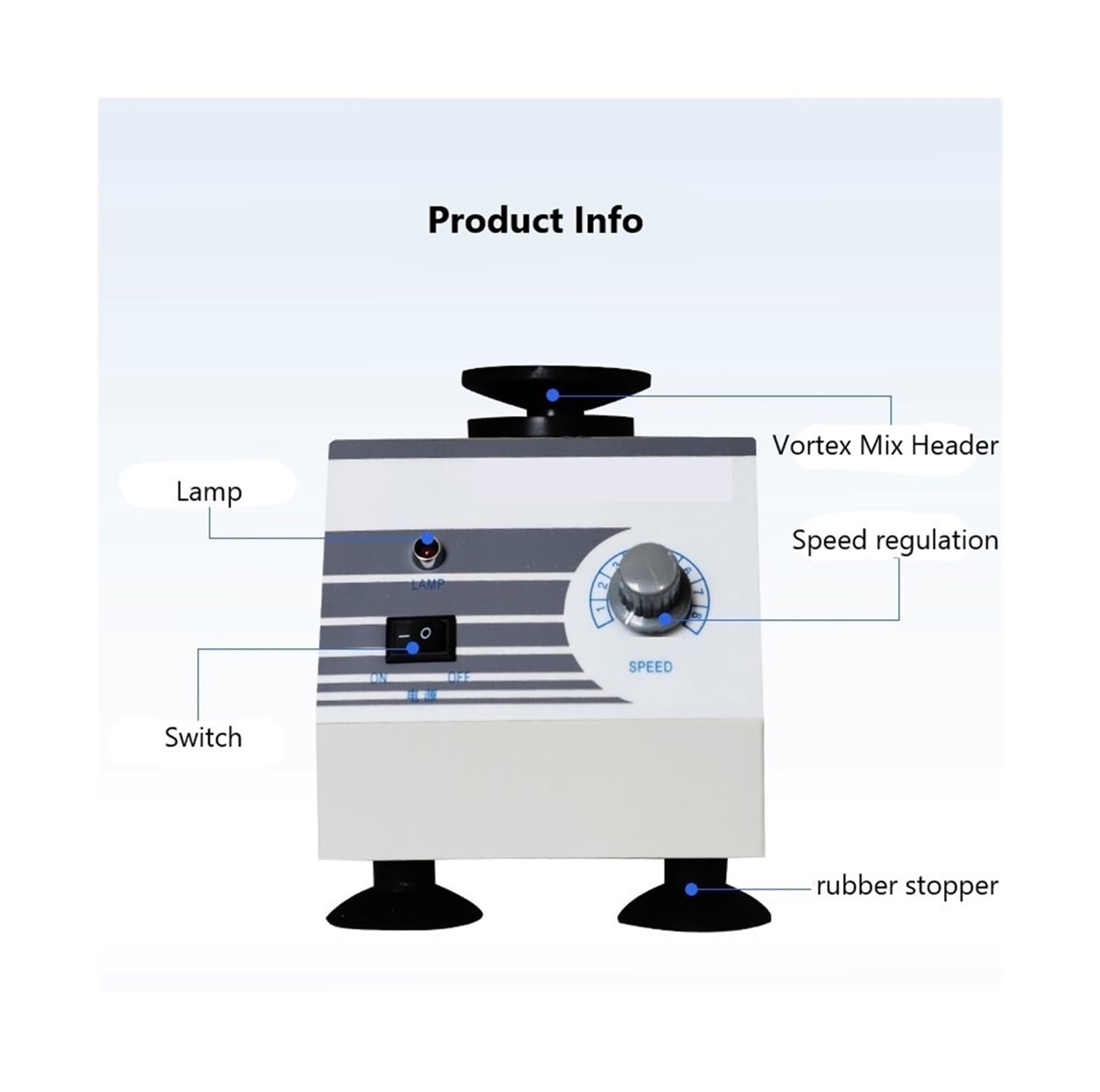 60W XH-C Stufenloser Mixer/Reagenzglasschüttler Labormischer 0~2800 RPM Prüfgeräte, Werkzeuge