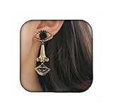 RELOVET Evil Eye Earrings Dangle Drop Lips Nose Gold Egyptian Boho Women Statement Fashion Jewelry