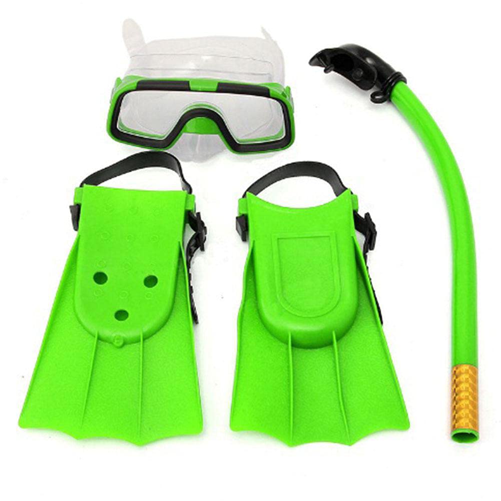 Juego de Snorkel para niños, Paquetes de Snorkel con Aleta y máscara para niños de 3 a 4 años con máscara, anteojos de Snorkel y Aletas de Silicona para Buceo, natación, apnea, Snorkel