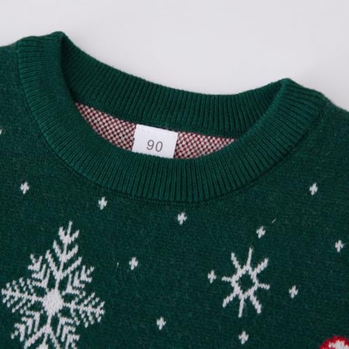Girls Christmas Sweater Snowflake Crweneck Cotton Knit Pullover Tops 3-9Y - image 5