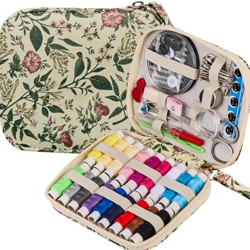 Arts Craft Printing Sewing Kit Floral Pattern Small Sewing Set,Professional