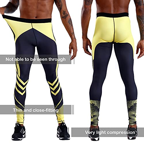 Oebld Compression Pants Men Uv Blocking Running Tights 1 Or 2 Pack Gym Yoga Leggings For Athletic Workout #TOP2