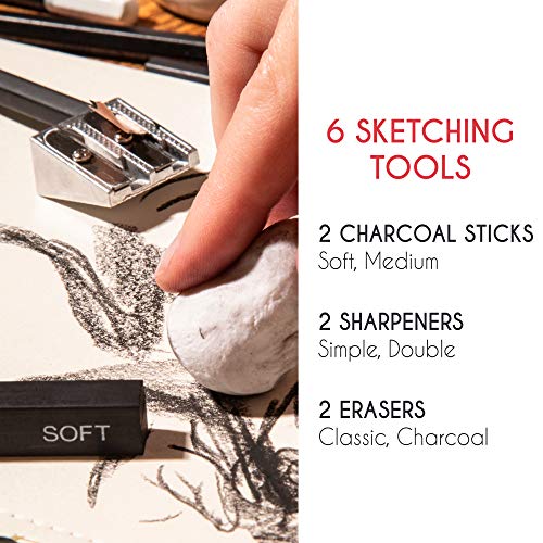 image for Zenacolor Complete Sketchbook Kit with Sketch Book A5 and Pencils - 8 