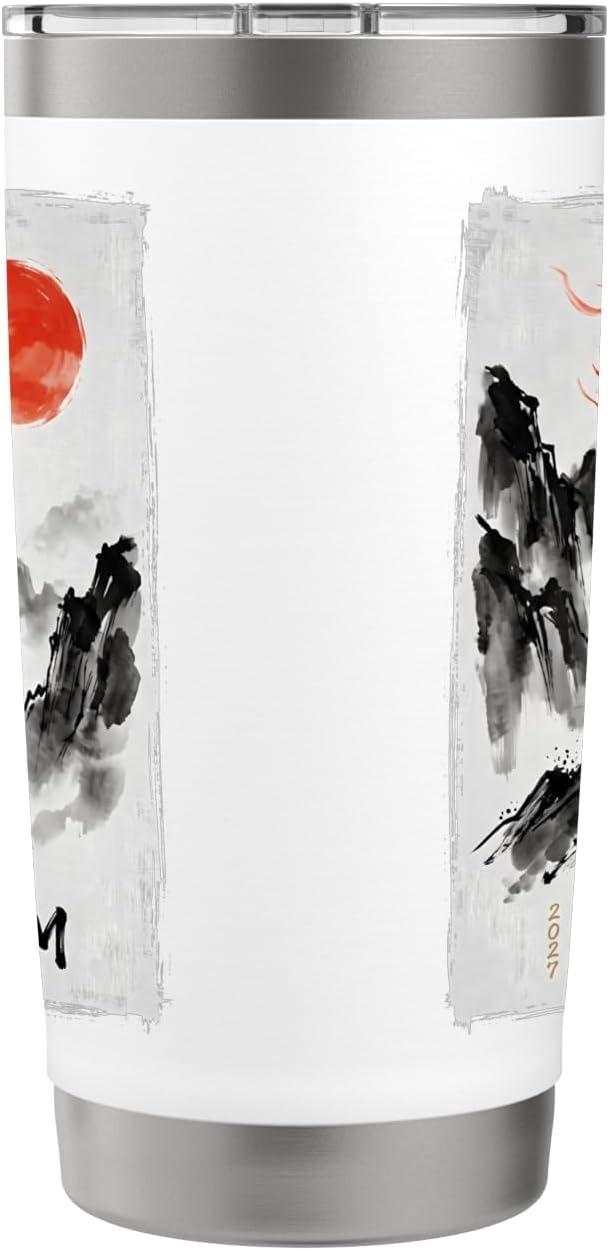 Year of the Fire Ram 2027 Chinese Zodiac Goat Lunar Year Stainless Steel Insulated Tumbler image 2
