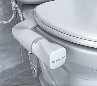 bidetmaster Ultra-Slim Infiniti Bidet Attachment for Toilet UK, Dual Nozzle (Feminine/Posterior Wash), Adjustable Water Pressure Bidet with Metal Inlet Non-Electric