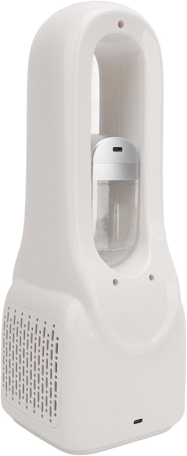 Bladeless Fan, 6 Speeds & Misting Function, Quiet Desk Fan, Color Changing Night Light, Large Water Table Fan for Home, Office, SPYMINNPOOovad9qh8tn