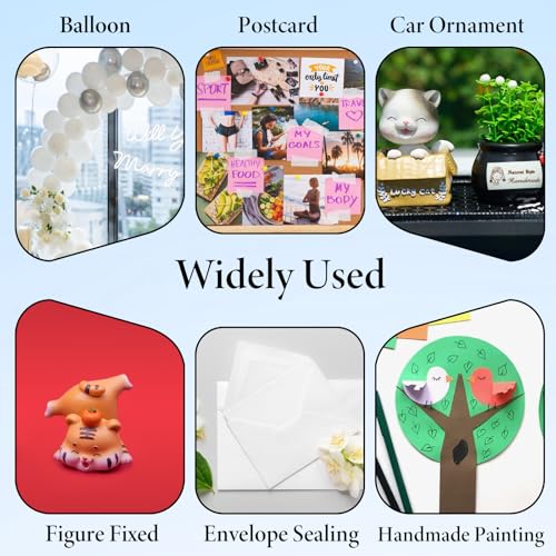 Dimeho 480 Pcs Adhesive Stick Dots Double Sided Mounting Putty for Walls Removable Gel Sticky Dot Stickers Clear Sticky Tack for Wall Pictures Hanging No Trace Sticky Putty for Festival Decorations - Thumbnail 6