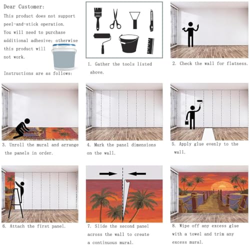 Papier peint tropical intissé grand format pour couvrir un mur blanc - 7