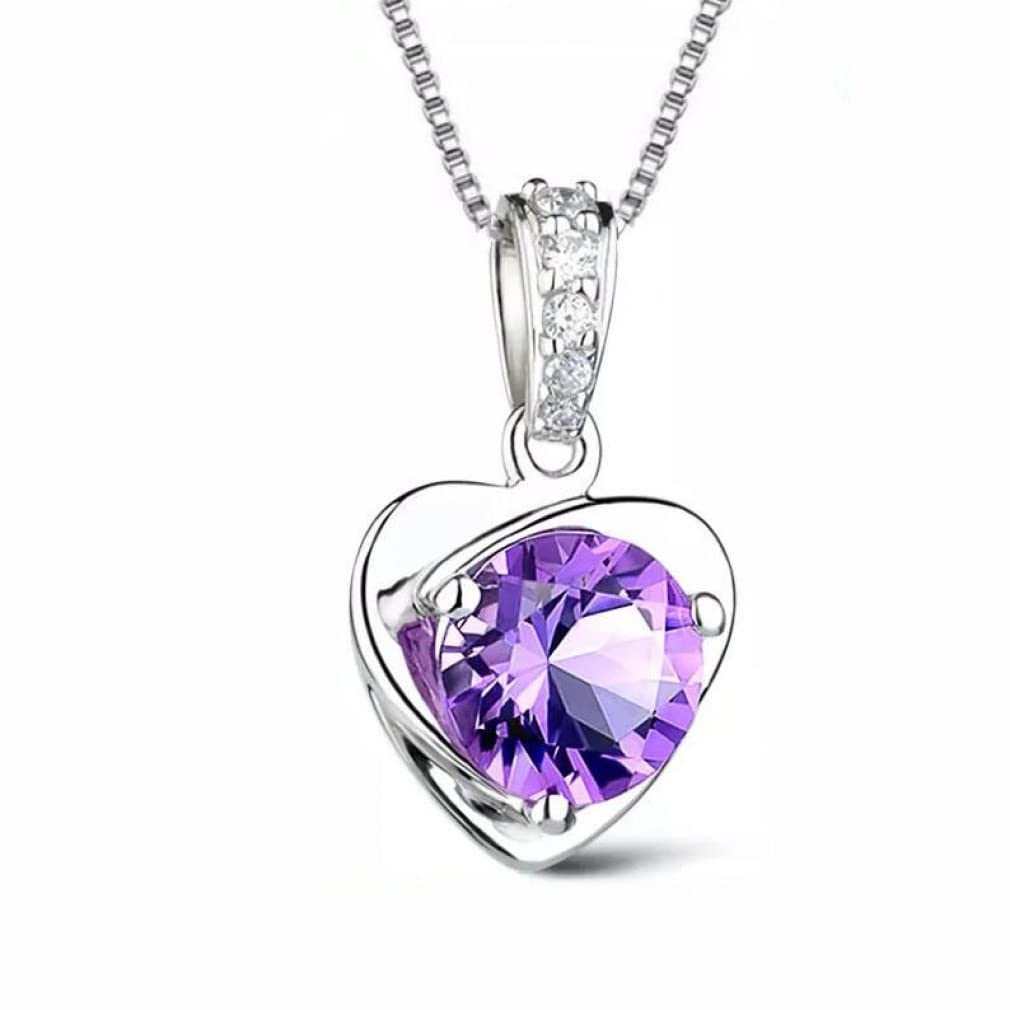 Collier en argent 925 zircone cubique avec boîte à bijoux fine