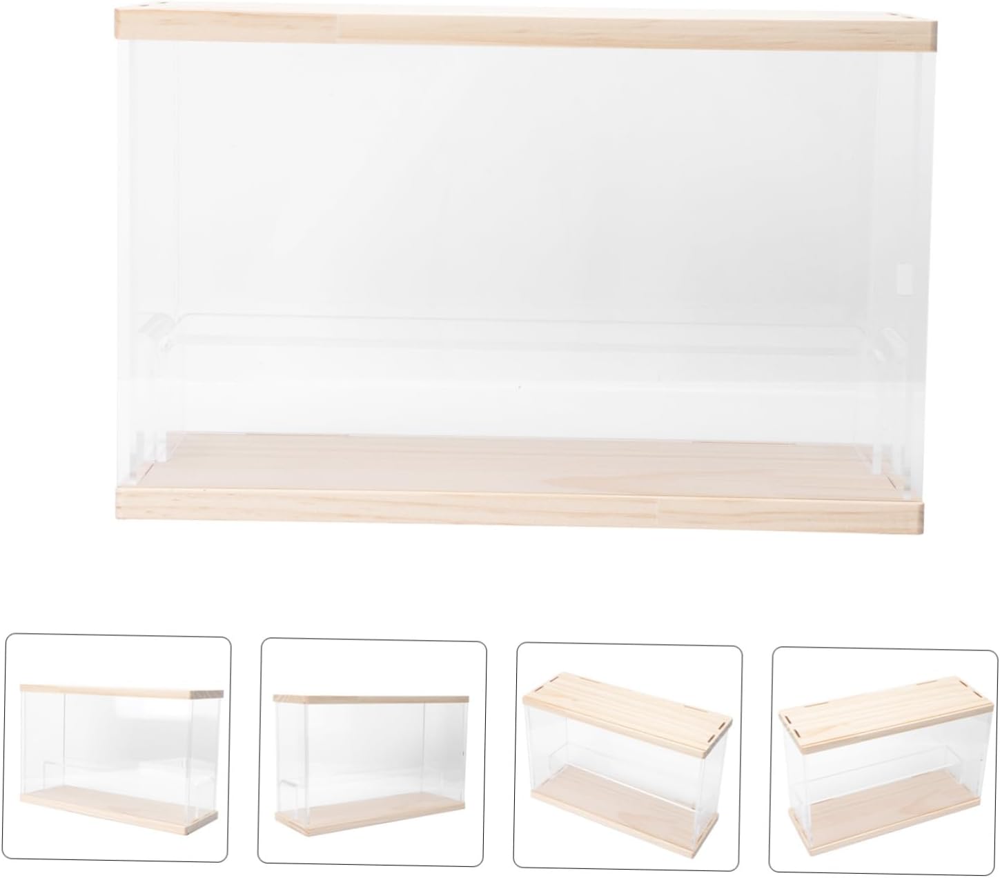 Multi-Functional Display Rack for Dolls and Collectibles Transparent Acrylic Organizer with Two Layers Stylish Home Storage for Tidy Spaces
