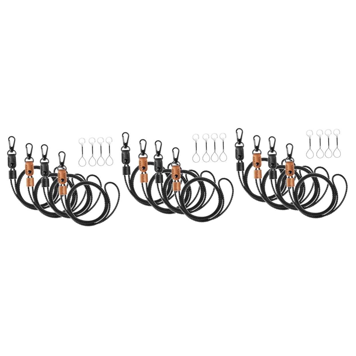 Porte-clés multifonctions STOBOK lot de 12 cordons réglables en cuir