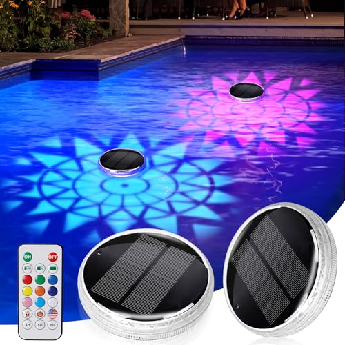Lumière piscine flottante solaire LED submersible 9 couleurs pour spa et baignoire