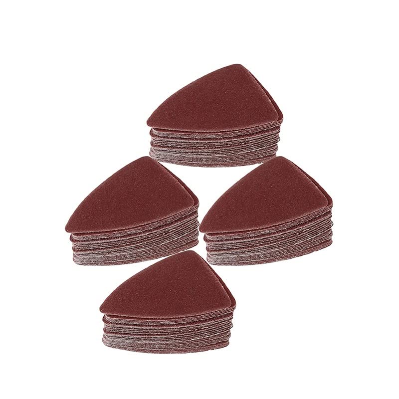 SHENGANG 38x55 mm 100Pcs Finger Detail Sander Sandpads Assorted 60/80/120/180/240 Grits Durable and Practical Material for Wood Sanding