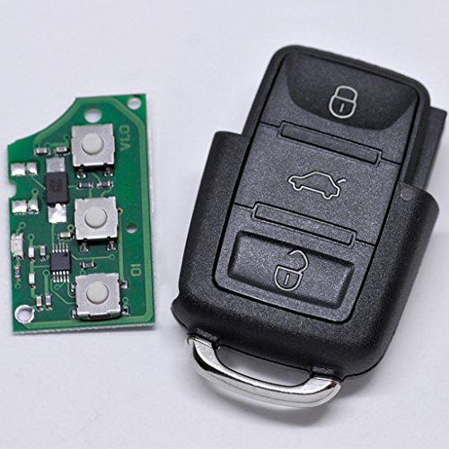 Auto Schlüssel Funk Fernbedienung 1x Gehäuse + 1x 433,9 MHz Sender Sendeeinheit 1J0959753AH + 1x Batterie für VW SEAT Skoda