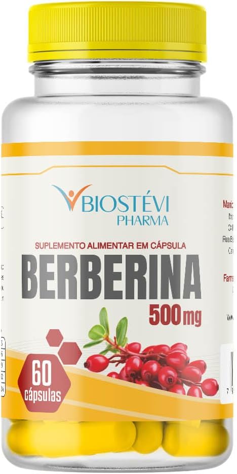 Berberina 500mg 60 Cápsulas Biostévi