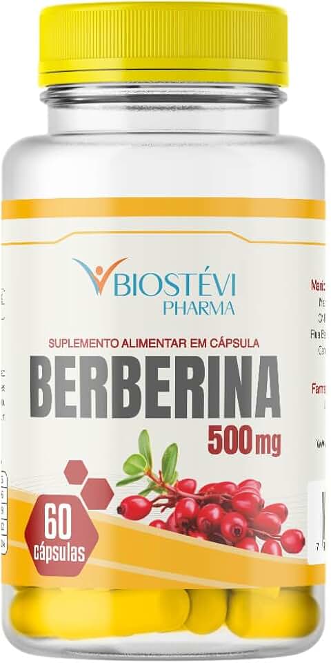 Berberina 500mg 60 Cápsulas Biostévi