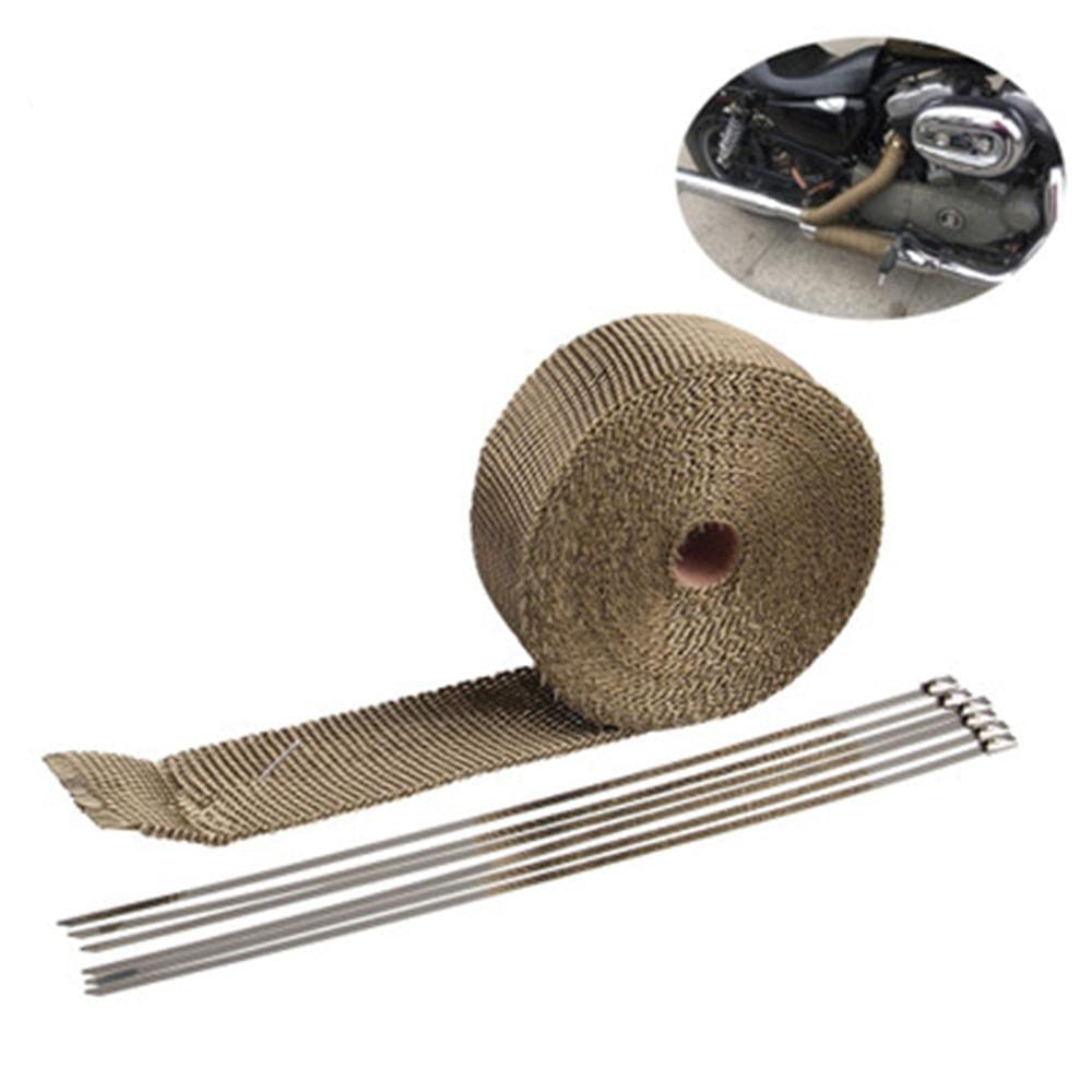 Benda Termica Per Scarico Marmitta 1.5mm*50mm*5M 10M 15M Tubo di Scarico Termico Scudo for Isolamento Riflettente Intercooler Aspirazione(10m Green)