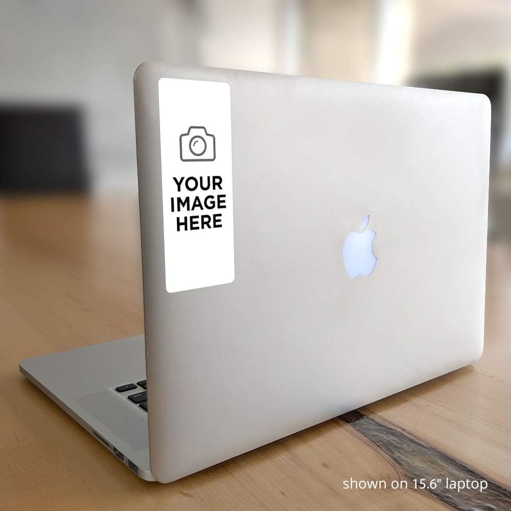 10 Rectangle Custom Die Cut Stickers 2" x 5" for Laptops, Windows, Cell Phones, Cars. Upload Your own Image, Logo, or Design…