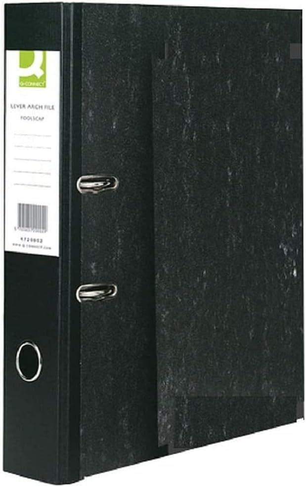 QConnect Lever Arch File Foolscap Black (Pack of 10) Amazon.co.uk